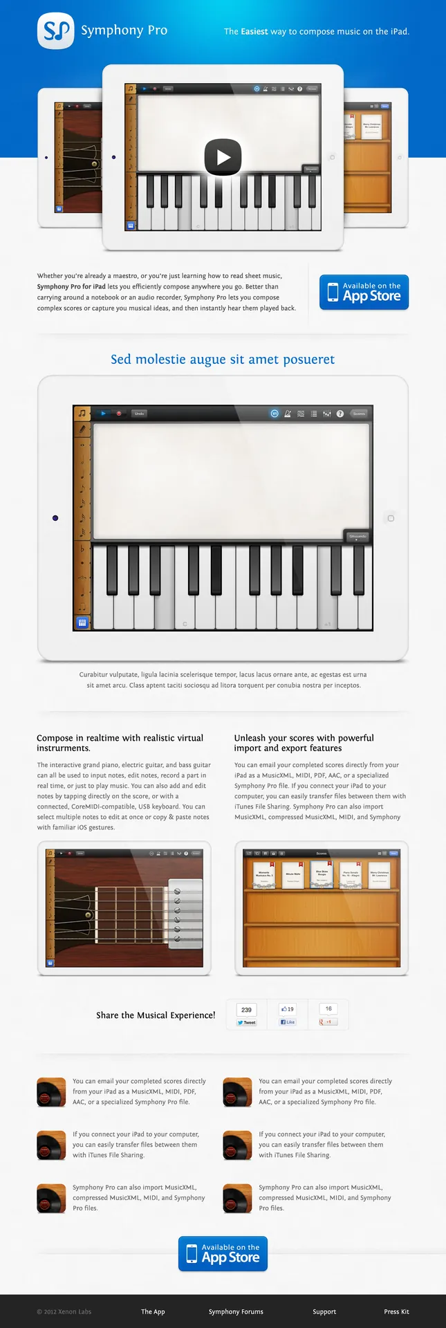 The Symphony Pro website