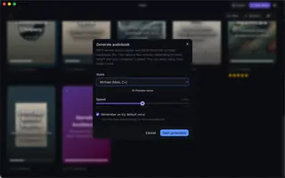 generate audiobook