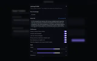 Tutor reading and appearance settings